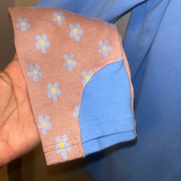 AMPERSAND AVE Double Hood Endless Love Blue and Pink Hoodie - Picture 7 of 13